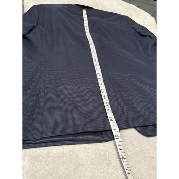 Lauren Ralph Lauren Men's Houndstooth Blue Sport Blazer Jacket Size 48R - Picture 4 of 8